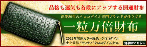 使い始めにおすすめの財布は、創業80年のクロコダイル専門店「池田工芸」が仕立てる、ティラノクロコダイル財布