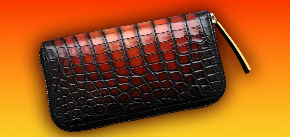 実りの秋ををイメージさせる池田工芸の彩飾ギルドクロコダイル財布ライジング