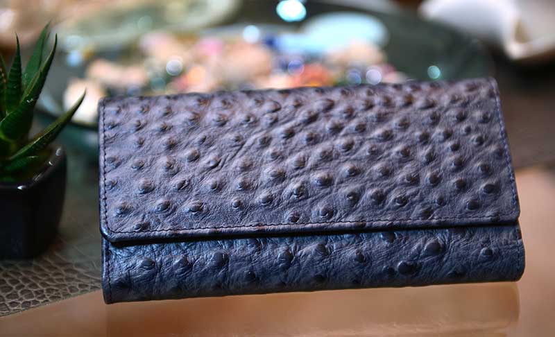 オーストリッチを使ったおしゃれな高級長財布