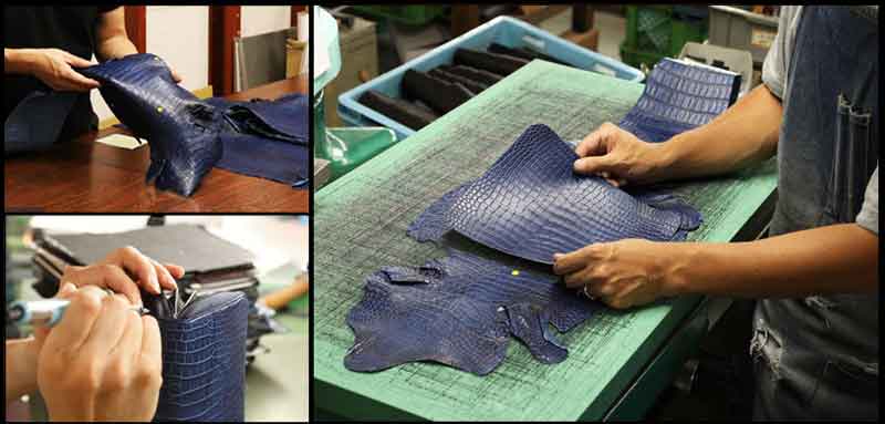 熟練の職人が仕立てるクロコダイル財布